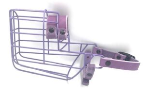 CHOPO "Dobermann Hündin", Perlviolett mit Ledrriemen